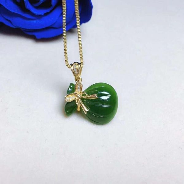 

lockets 18k gold and tianbi jade pendanth39#, Silver