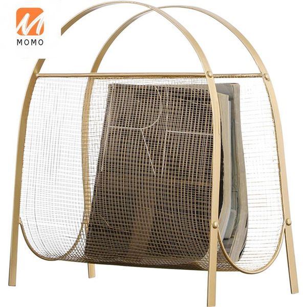 

nordic iron light luxury landing magazine bookshelf modern simple creative frame living room storage rack high grade exquisite bottles & jar