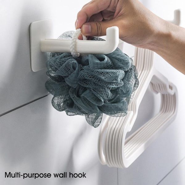 

design hanger organizer wall mount clothes storage rack self adhesive holder for towel bathball drop bath accessory set