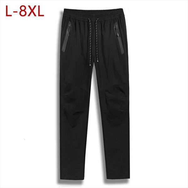 

8xl quick dry baggy male women pants casual hip hop elastic loose pant sweatpants mens joggers trousers track fitness 5xl, Black