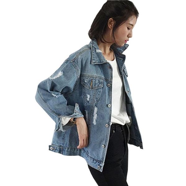 

women's jackets 2021 autumn winter female women coat denim jacket oversize vintage outwear for jeans clothing casacos feminino, Black;brown