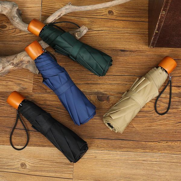 

umbrellas large black umbrella male female waterproof woman rain strong folding windproof men big and sun y50