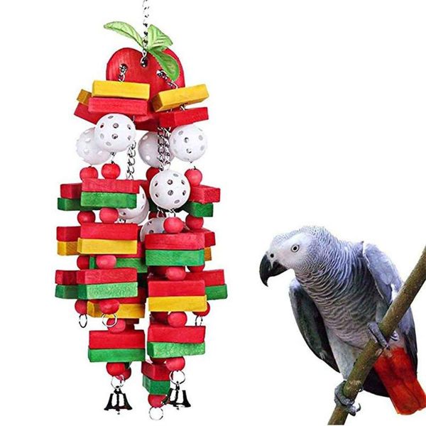 

small animal supplies pet bird hanging building multicolor toy cage parrots pendant chew
