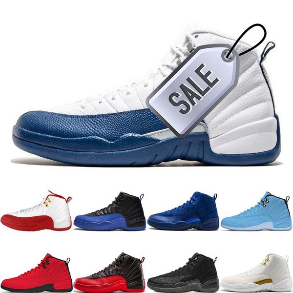 

2022 new arrive 12 12s basketball shoes fiba game royal french blue deep royal blue bulls unc flu game o -black mens sport sneakers z