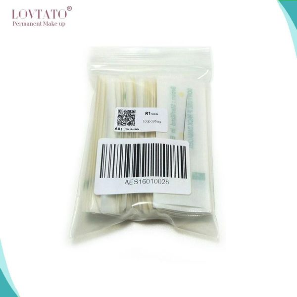 

tattoo needles disposable sterilized professional 1rl for eyebrow pen machine permanent makeup kit 100pcs pmu 1r