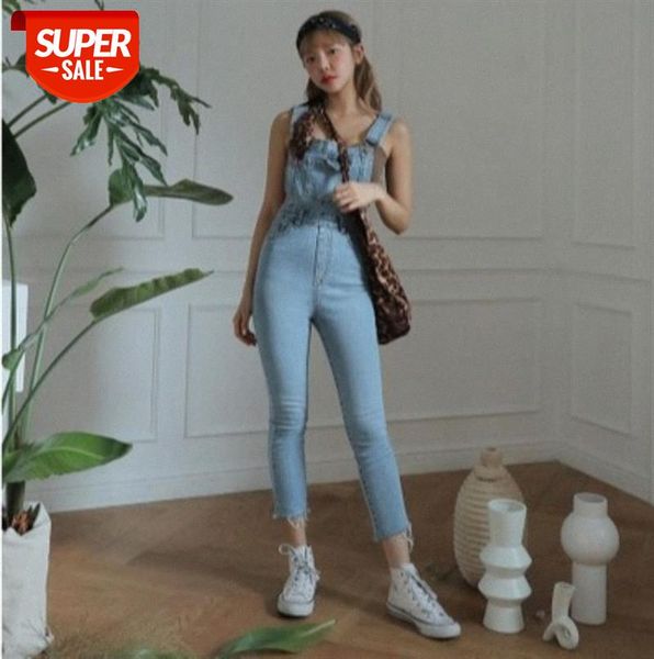 

ins cute and age-reducing strap long jeans women #ta4e, Black;gray