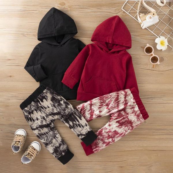 

clothing sets children clothes girl toddler infant baby girls boys solid hoodie sweatshirt print pants outfits set coat for, White