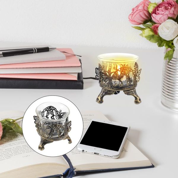 

candle holders 1 set iron carving hollowed candlestick holder for home office