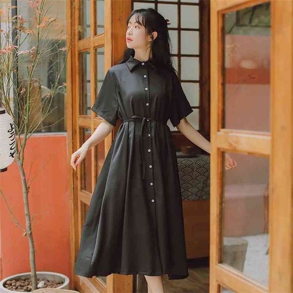 

street japanese lolita womens es spring autumn women 2021 long midi kawaii dress vintage black chic xxl, Black;gray