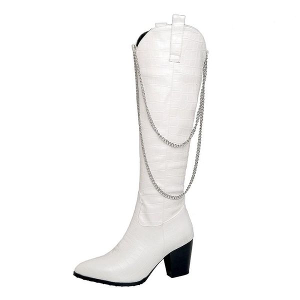 

boots plus size pointed thigh high knee over the women ladies boots shoes woman winter, Black