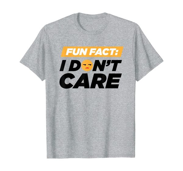 

fun fact i don't care funny face cute snark trending t shirt, White;black