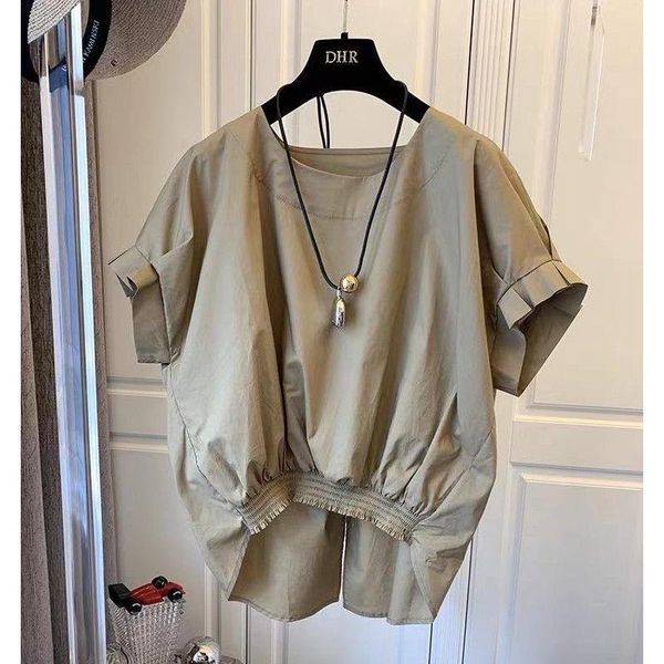 

women's blouses & shirts cotton blouse women korean pleated bow bandage shirt causal o-neck solid blusas mujer de moda 2021 verano eleg, White