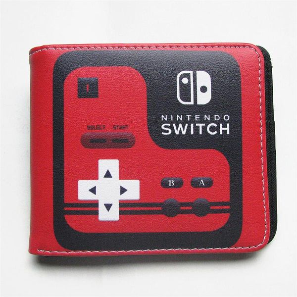 

wallets cartoon wallet pu game coin pocket po boy and girl short, Red;black