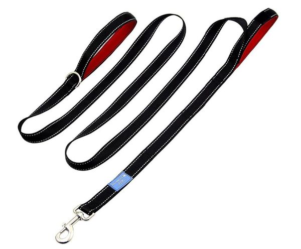 

dog collars & leashes double handles traffic nylon leash reflective walking training ,2 puppy heavy duty for medium large dogs