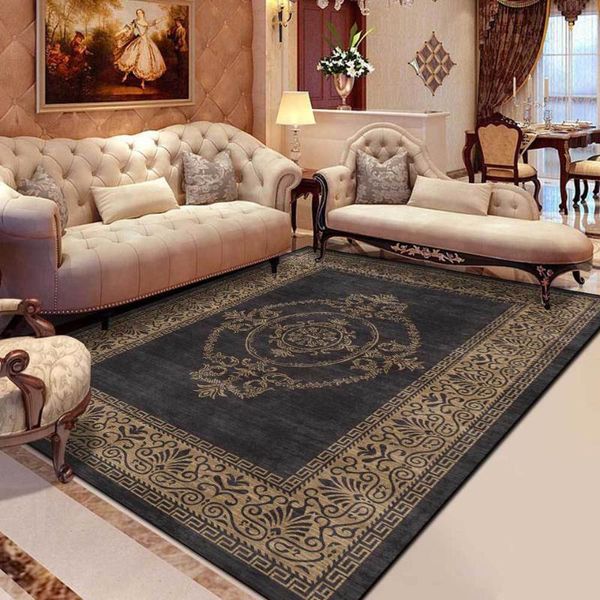 

carpets european flowers print carpet classic retro black brown gray luxury living room kitchen floor mat decoration for bedroom