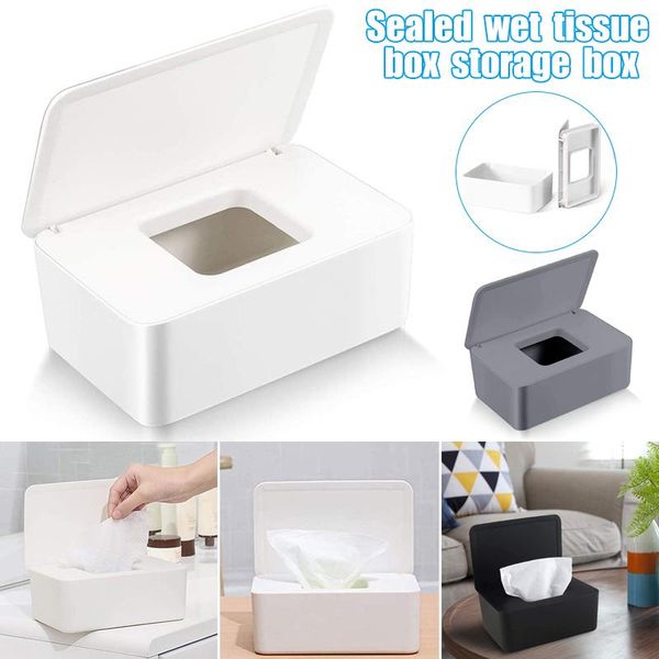 

tissue boxes & napkins dry wet paper protective cover dust-fabric storage box dispenser holder with lid for home hr