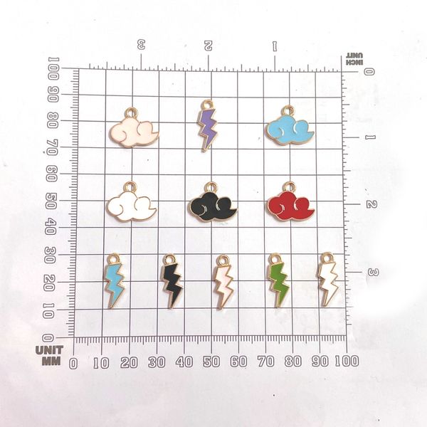 

30pcs/lot gold plated mix diy pendants cloud lightning charm fit european pandora charms bracelet diy metal jewelry making kit accessories, Bronze;silver