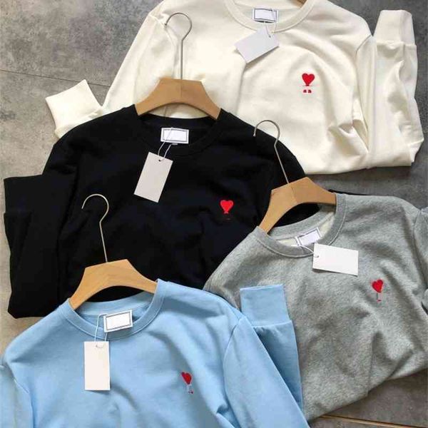 

dd057 autumn winter method single a letter red love embroidered cotton loose lazy wind lovers long sleeve sweater coat, Black