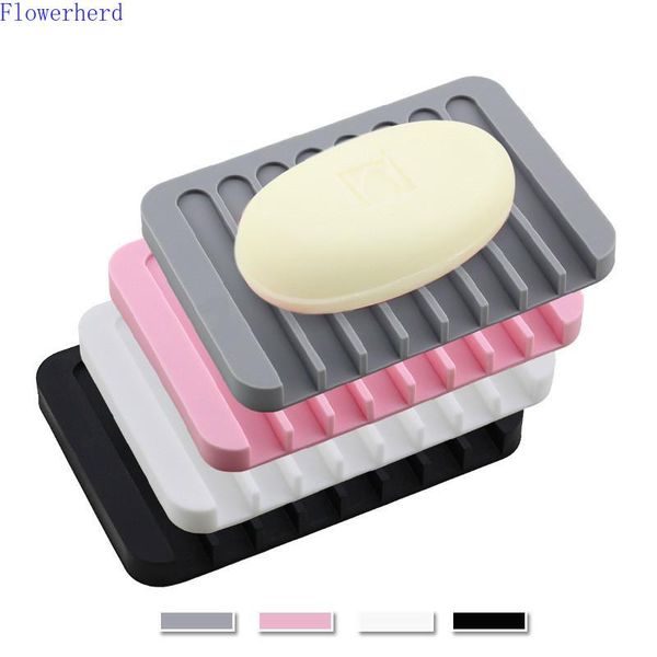 

creative silicone soap box non-slip fragrance bathroom punching and draining