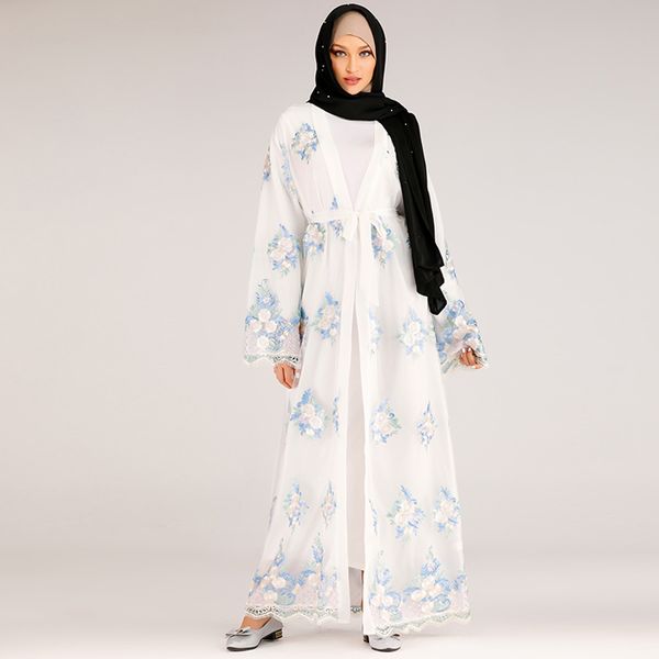 

kimono abaya turkish hijab muslim dress women islamic clothing abayas koftan macocain caftan robe islam dubai baju muslim wanita, Red