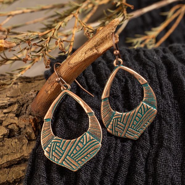 

3Pair/Lot Vintage Ethnic Dangle Drop Earrings for Women Fashion Retro Brass Hanging Earrings Jewelry Accessories