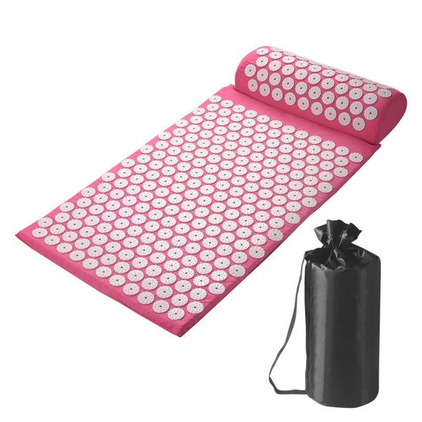 

yoga mats acupressure pad massage relieve stress back body pain pin cushion acupuncture mat