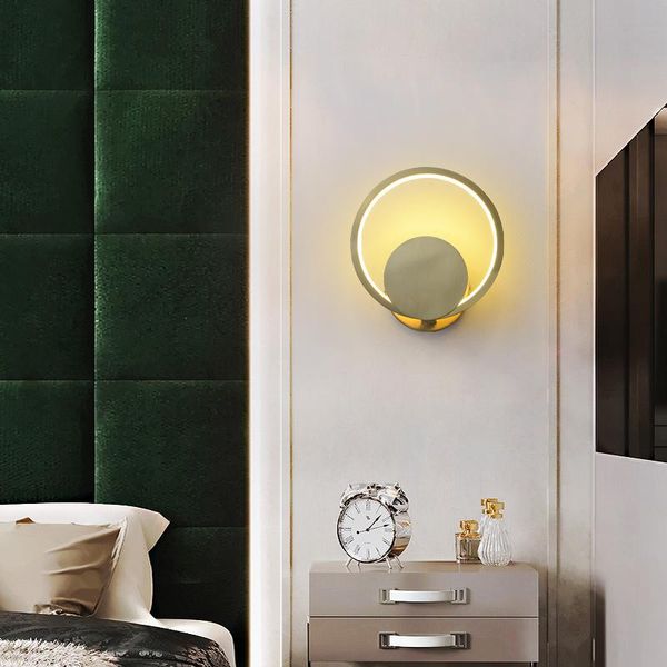 

wall lamp modern minimalist golden round led decoration for bedroom bedside aisle corridor staircase lighting home fixtures