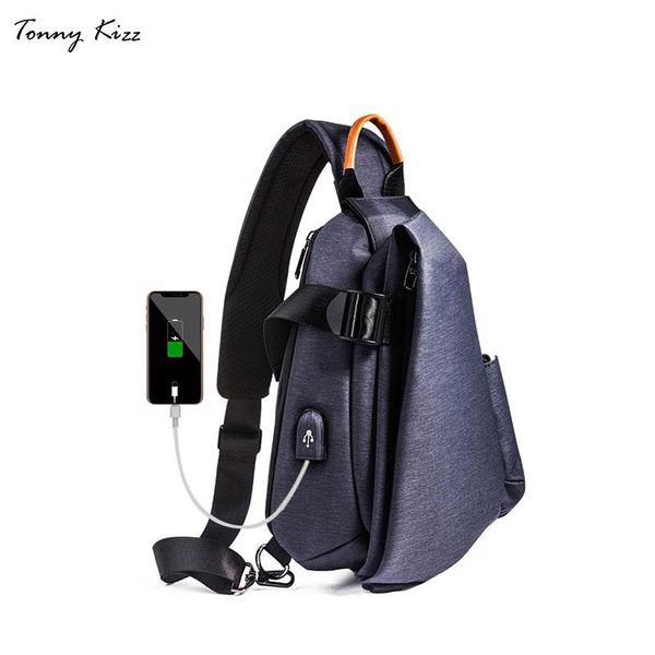

waist bags tonny kizz casual shoulder for men usb charging anti theft chest oxford male crossbody sports trip