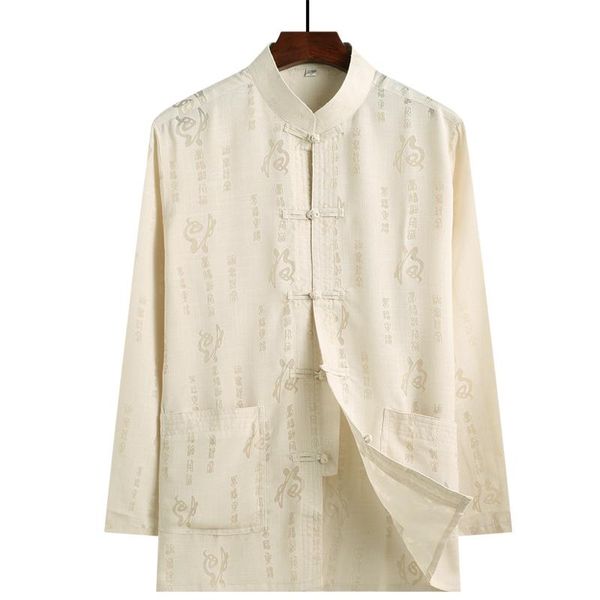 

men's jackets plus size tang style autumn clothes cotton linen long sleeve jacket chinese button costume streetwear casual coat, Black;brown