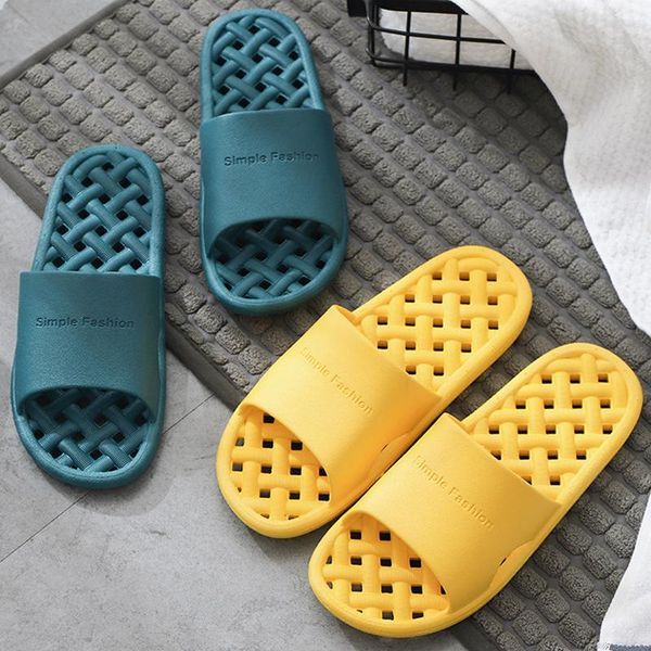 

summer hollowed-out sandals women slippers couple indoor shoes pvc flip flops non-slip quick-drying home bath shower, Black