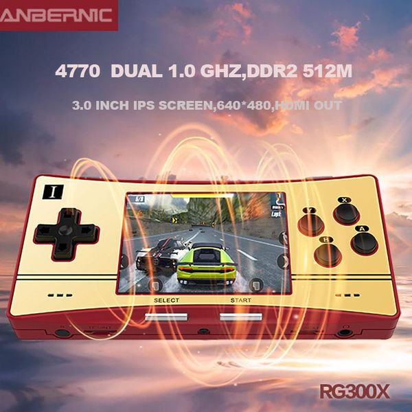 

portable game players anbernic rg300x retro console min video player for ps1 games support hd out built in 5000 kids gift