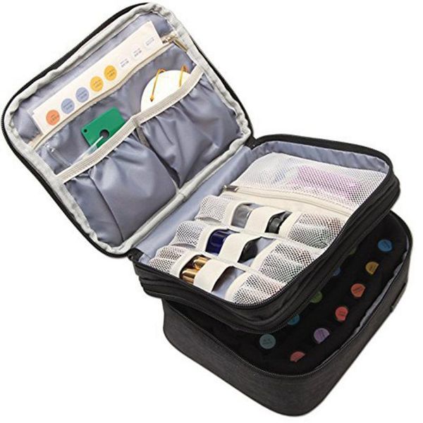 

storage bags 5-30ml essential oil case 30 bottles perfume box travel portable carry holder nail polish bag with roller