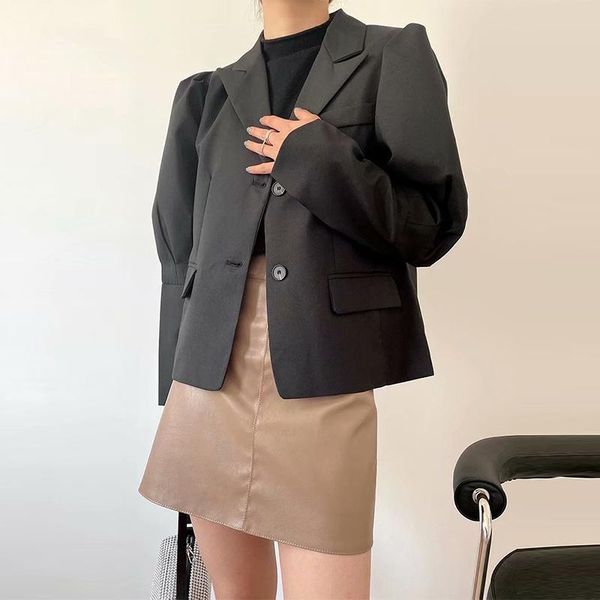 

women's suits & blazers women black british-style single breasted notched high street ol student all-match streetwear classic designs s, White;black