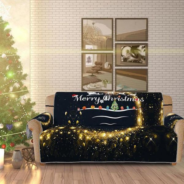 

chair covers 1/2/3 seater christmas decorations sofa cover santa claus 3d printed couch armchair protector year decor 2022 navidad