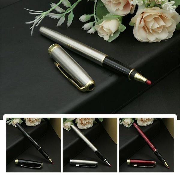 

black refill 0.5mm roller ball pen luxury advertising gift signature for school students stationery office supplies ballpoint pens, Blue;orange