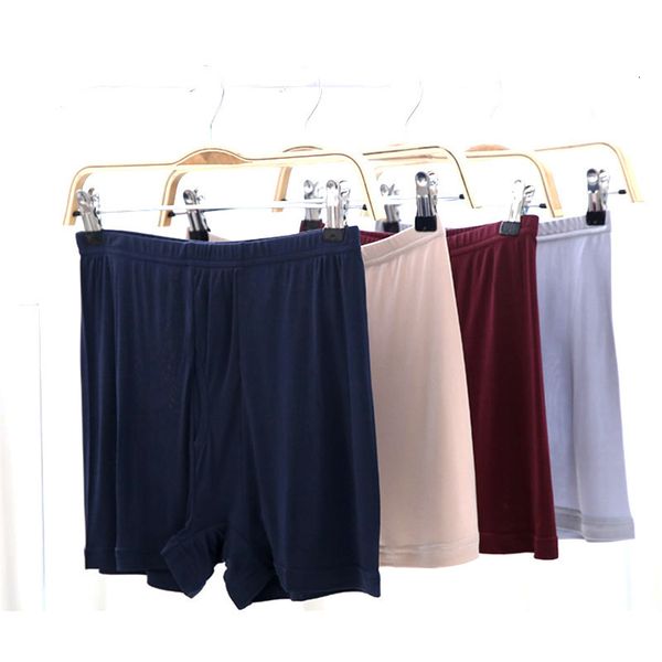 

k008 underwear flat pants breathable large silk boxer shorts men's, Black;white