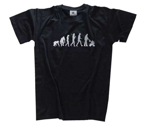 

argent Ã©dition pÃ¨re papa evolution t-shirt tailles s-xxxl, White;black