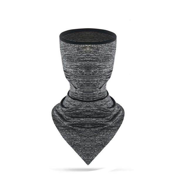

outdoor bike riding ice silk cool face mask triangle scarf sports women men universal neck sunscreen quick-drying cycling caps & masks, Black