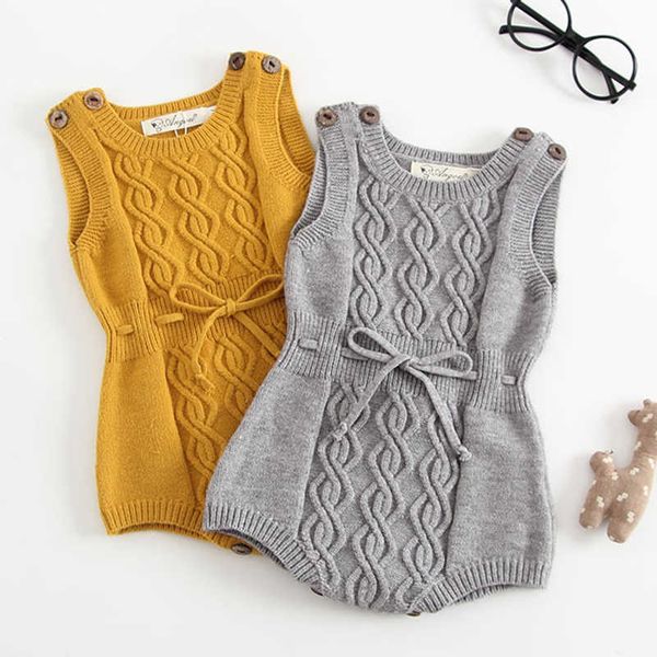 

newborn jumpsuits clothes spring autumn baby boys girls pure color knitted children rompers, Blue