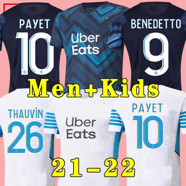 

marseille soccer jerseys olympique de 21 22 om 2021 2022 maillot foot cuisance thauvin benedetto kamara payet milik football shirts, Black;yellow