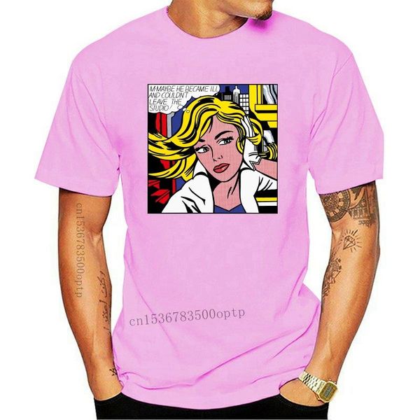 

men's t-shirts became ill - lichtenstein art mens t-shirt, White;black