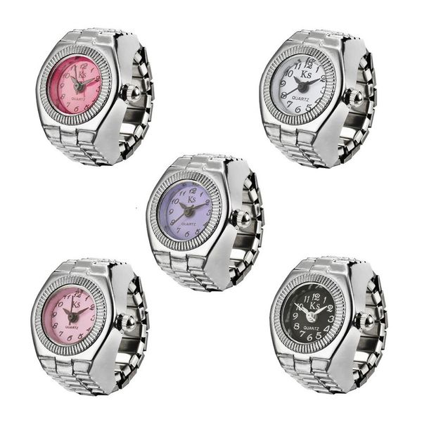 

fashion personality couple simple quartz watch ring j-008, Silver