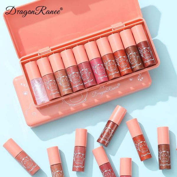 

10pc liquid lipstick set comestic lip glaze longlasting matte velvet silky gloss for girl gift makeup tslm1