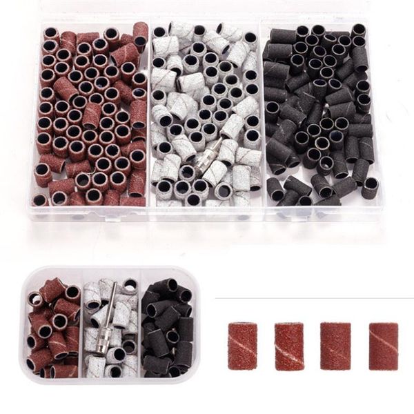 

nail art equipment 100 stks/pak schuurbanden elektrische boor accessoires uv polish verwijderen 80 #120 #180 # 240# zand cirkel manicure, Silver