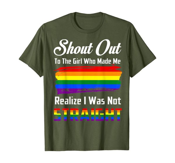 

shout out to the girl who made me realize i was not straight t-shirt, White;black