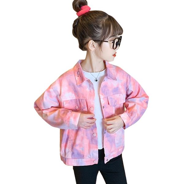 

jackets girls jacket outerwear star pattern denim coat for casual style children's coats spring autumn clothing, Blue;gray