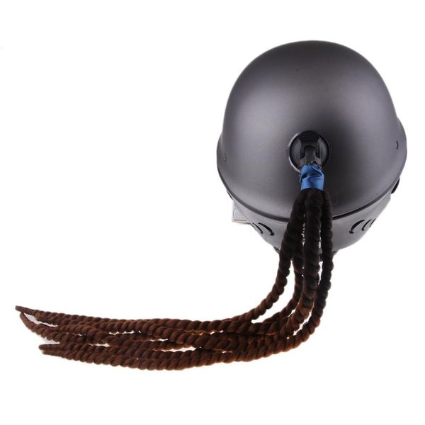 

motorcycle helmets 60cm/24'' helmet pigtail dirty braid hair with suction cup bowknot