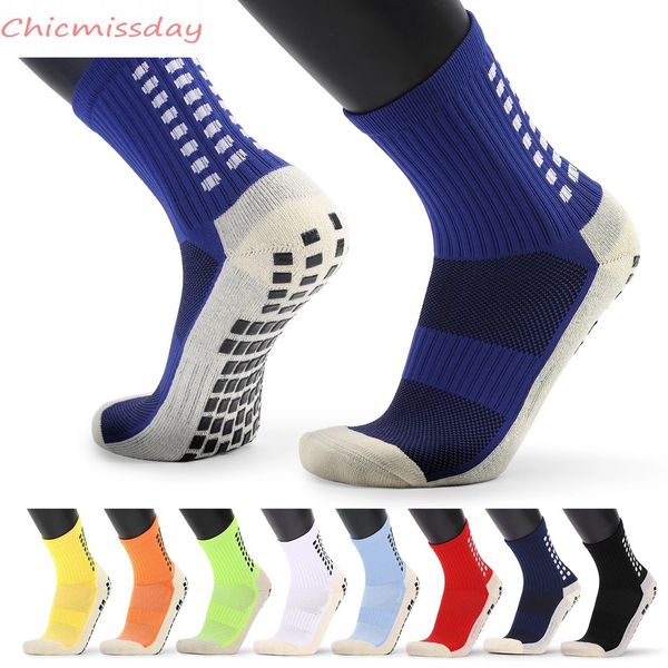 

u stock men's anti slip football socks athletic long socks absorbent sports grip socks for basketball soccer volleyball running xc299, Black