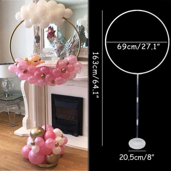 Cuore Cerchio Palloncino Arco Cornice Palloncini Stand Supporto Kit Decorazioni di nozze Baloon Festa di compleanno Baby Shower Ballon Decor 210626