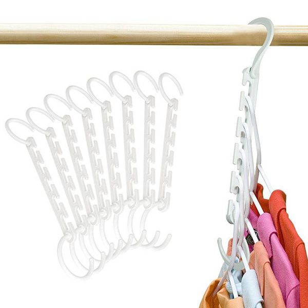 

hangers & racks 8pcs multi-function space saver wardrobes wonder magic clothes hanger storage closet organizer clothing hook